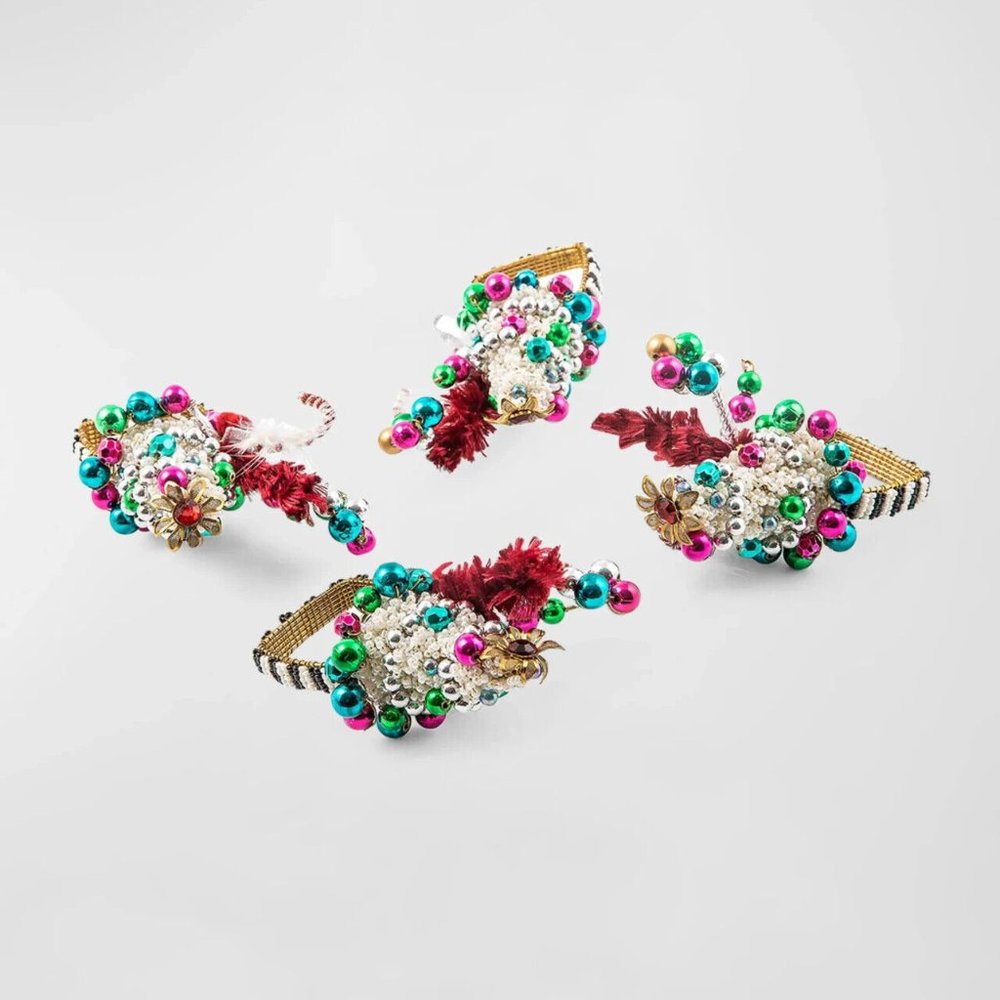 MacKenzie-Childs Kitschy Napkin Rings, Set of 4